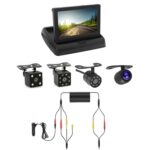 Cámara de marcha atrás impermeable con visión nocturna y pantalla de 4,3 pulgadas + cable de extensión de 7 metros, Detachable Screen + External 4 Light Camera - Imagen 2