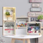 Hucha creativa de madera para dormitorio, decoración de escritorio, adornos, caja de almacenamiento de artículos diversos, Wooden Storage Box - A - Imagen 4