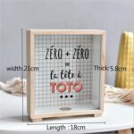 Hucha creativa de madera para dormitorio, decoración de escritorio, adornos, caja de almacenamiento de artículos diversos, Wooden Storage Box -B - Imagen 3