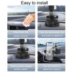 Soporte de navegación para teléfono móvil multifunción con ventosa para coche, With Flat Clip - Imagen 11