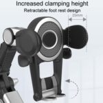 Soporte de navegación para teléfono móvil multifunción con ventosa para coche, With Flat Clip - Imagen 4