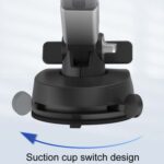 Soporte de navegación para teléfono móvil multifunción con ventosa para coche, With Flat Clip - Imagen 8