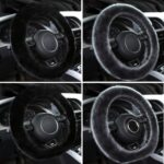 Funda de felpa corta y cálida para volante de coche de 38 cm para invierno - Imagen 2