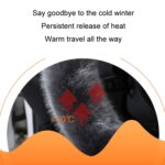 Funda de felpa corta y cálida para volante de coche de 38 cm para invierno - Imagen 3