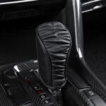 Funda de cuero universal para palanca de cambios de coche, transpirable, Manual Gear Black