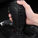 Funda de cuero universal para palanca de cambios de coche, transpirable, T Type Yellow - Imagen 2
