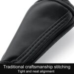 Funda de cuero universal para palanca de cambios de coche, transpirable, T Type Red With Black Line - Imagen 7