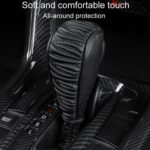 Funda de cuero universal para palanca de cambios de coche, transpirable, Manual Gear Red With Black Line - Imagen 9