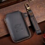 Hallmo - Funda protectora para llave de coche Renault, bolsa para guardar llaves, C199 Black