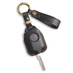 Hallmo - Funda protectora para llave de motocicleta de piel de vaca natural para Peugeot Django 150