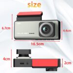 Grabadora de conducción con visión nocturna por infrarrojos de 2,0 pulgadas y tres lentes G71 HD 1080P, No WIFI - Imagen 3