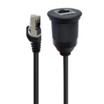 Cable RJ45 CAT5e Ultra Categoría 5 Cable redondo de un solo puerto macho a hembra Cable impermeable para automóvil, 1m RJ45 - Imagen 3