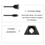 Cable de extensión de datos para panel de automóvil compatible con USB C 2.0 tipo C 3.0 resistente al agua, 1m - Imagen 4