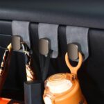 Ganchos organizadores delanteros de cuero para el pasajero del automóvil, Single Hook Gray - Imagen 2