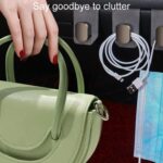 Ganchos organizadores delanteros de cuero para el pasajero del automóvil, Single Hook Gray - Imagen 4