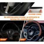 Funda universal de microfibra para volante de coche de 38 cm - Imagen 3