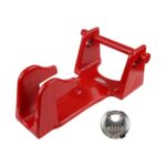 Acoplador de enganche de cuello de cisne con bloqueo para remolque pesado, transportador de vehículos recreativos, Red + Combination Lock