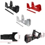 Acoplador de enganche de cuello de cisne con bloqueo para remolque pesado, transportador de vehículos recreativos, Black + Combination Lock - Imagen 2