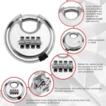 Acoplador de enganche de cuello de cisne con bloqueo para remolque pesado, transportador de vehículos recreativos, Black + Combination Lock - Imagen 4