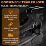 Acoplador de enganche de cuello de cisne con bloqueo para remolque pesado, transportador de vehículos recreativos, Black + Combination Lock - Imagen 7