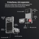 Adaptador de clip trasero de expansión con base magnética multifuncional para DJI OSMO Pocket 3 BRDRC PO3005, accesorio de bisel, Magnetic Base Tarnish - Imagen 3
