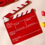 Tablero de madera para director de fotografía, para grabar vídeos, películas, escenas de la ciudad, Large Red
