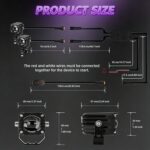 40W Motorcycle Wired Switch Integrated Waterproof Demon Eye Spotlight, Purple Light - Imagen 3