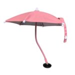 Sombrilla magnética para teléfono con protección solar, diámetro de 9,4 pulgadas, manguera de metal de 8,3 pulgadas, Pink