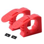 2 piezas de abrazadera de goma de liberación rápida para exteriores, clip de fijación de pala para portaequipajes de vehículo todoterreno, hebilla de montaje, 2 Red