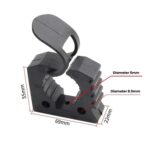 2 piezas de abrazadera de goma de liberación rápida para exteriores, clip de fijación de pala para portaequipajes de vehículo todoterreno, hebilla de montaje, 2 Red - Imagen 3