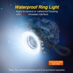 Anillo de luz de profundidad SeaFrogs SL-108 de 40 m, resistente al agua, para fotografía subacuática, con 5 modos de iluminación, SL-108 Black, SL-108 Red - Imagen 2