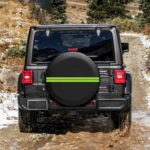 Protector de neumáticos de coche de piel sintética gruesa y cubierta de repuesto con rayas reflectantes, 16inch - Imagen 6