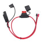 Cable de alimentación de terminal O a SAE con fusible, cable adaptador de extensión para cargador de batería, 60cm - Imagen 2