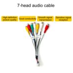 Cable de navegación Android Palminfo, cable de audio de 7 pines, cable de alimentación de 16 pines, antena GPS de 4 pines, cable USB de 6 pines, línea de visión trasera, 6pcs / Set - Imagen 2