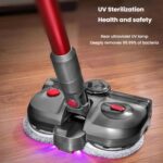 Cabezal de trapeador eléctrico 4 en 1 con luz UV esterilizadora y tanque de agua, For Dyson V7 / V8 / V10 / V11 - Imagen 4