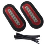 6 Inch Trailer Taillight 12V Multi-function RV Width Light, 2pcs+Heat Shrink Tube