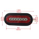6 Inch Trailer Taillight 12V Multi-function RV Width Light, 2pcs+Heat Shrink Tube - Imagen 3