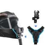 TELESIN Sports Camera Motorcycle Helmet Chin Mount Bracket For GoPro HERO Series / DJI Osmo Action / Insta360, Holder, Holder + J-Buckle - Imagen 2