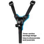 TELESIN Sports Camera Motorcycle Helmet Chin Mount Bracket For GoPro HERO Series / DJI Osmo Action / Insta360, Holder, Holder + J-Buckle - Imagen 3