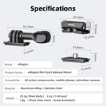 aMagisn Mini Quick Release Mount for Sports Cameras, 2-claw Main Body - Imagen 12