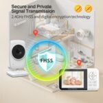 3.2 inch LCD Wireless Video Baby Monitor 2 Way Audio Talk Night Vision Surveillance Security Camera, UK Plug - Imagen 3