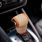 Universal Car Gearshift Cover Interior Accessories, T-type Beige Brown