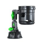 Car Multifunctional Water Cup Holder Auto Large Suction Cup Mounted Drink Rack, Short Rod Green