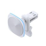 For IPhone 12-16 Cell Phone Car Magnetic Wireless Charger Car Air Vent Holder Fast Charger, Blue Light (White)