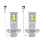 2pcs Mini 1:1 Direct Plug Car LED Headlight Bulb, H3