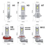 2pcs Mini 1:1 Direct Plug Car LED Headlight Bulb, H16 - Imagen 3