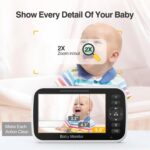 5 inch LCD Screen Auto Night Vision Baby Monitor, EU Plug - Imagen 3