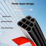 Three-layer Eight-hole Car Door Seam Waterproof Sealing Sound Insulation Strip, For Car Door 5m - Imagen 4