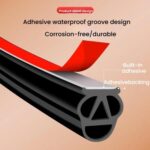 Truck Door Seam Large D Triangle Reinforced Waterproof Rubber Seal Strip, For Truck Door 5m - Imagen 4
