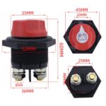 200A DC Brass Conductive RV Yacht Leak-proof Battery Switch - Imagen 5